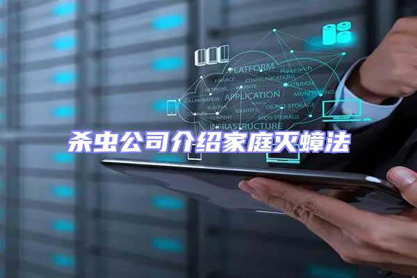 殺蟲(chóng)公司介紹家庭滅蟑法