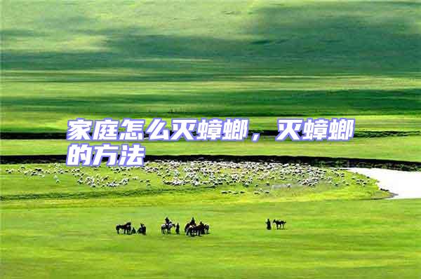 家庭怎么滅蟑螂，滅蟑螂的方法