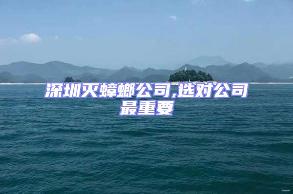 深圳滅蟑螂公司,選對(duì)公司最重要