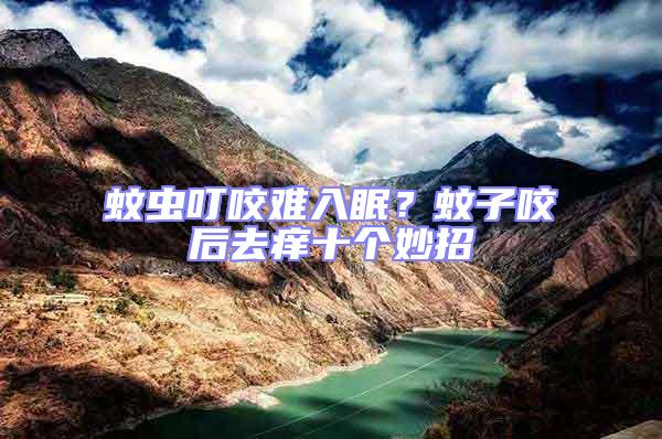 蚊蟲叮咬難入眠？蚊子咬后去癢十個(gè)妙招