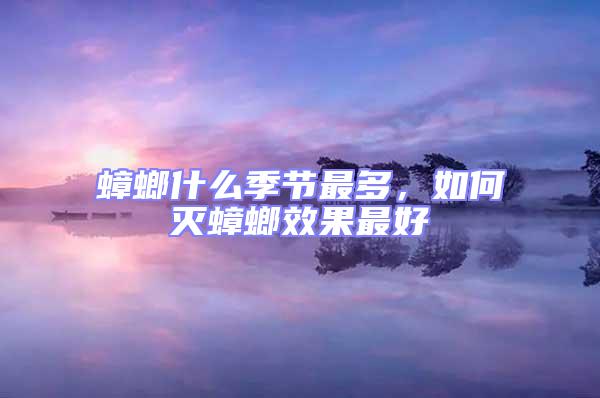 蟑螂什么季節(jié)最多，如何滅蟑螂效果最好