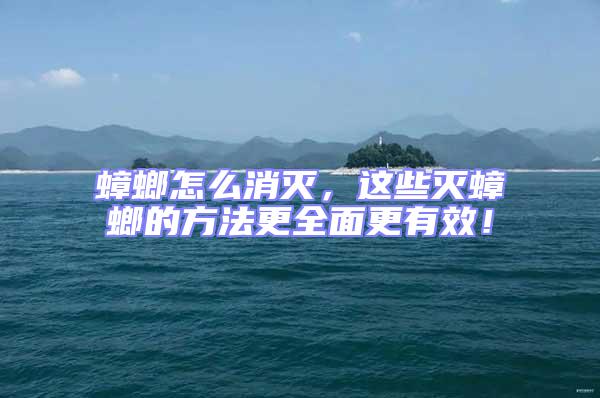 蟑螂怎么消滅，這些滅蟑螂的方法更全面更有效！