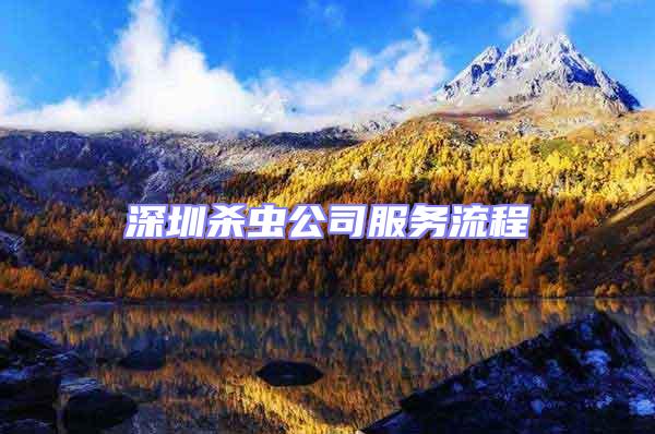 深圳殺蟲公司服務(wù)流程