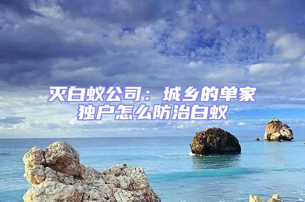 滅白蟻公司：城鄉(xiāng)的單家獨(dú)戶怎么防治白蟻