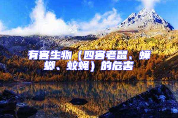 有害生物（四害老鼠、蟑螂、蚊蠅）的危害
