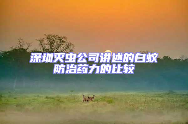 深圳滅蟲(chóng)公司講述的白蟻防治藥力的比較