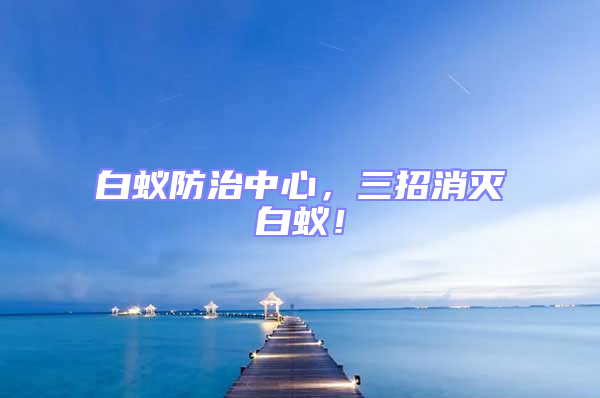 白蟻防治中心，三招消滅白蟻！