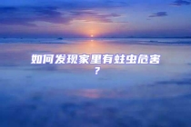 如何發(fā)現(xiàn)家里有蛀蟲危害？