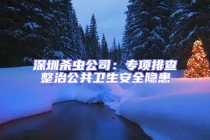 深圳殺蟲公司：專項(xiàng)排查整治公共衛(wèi)生安全隱患