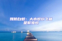 預(yù)防白蟻：大水蟻紛飛就是繁殖蟻