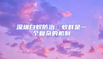 深圳白蟻防治：蟻群是一個復(fù)雜的機(jī)制