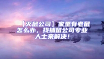 【滅鼠公司】家里有老鼠怎么辦，找捕鼠公司專業(yè)人士來解決！